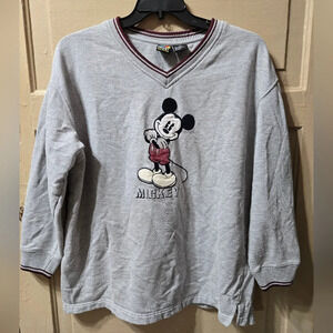 Mickey & Co Embroidered Mickey V-Neck Sweatshirt